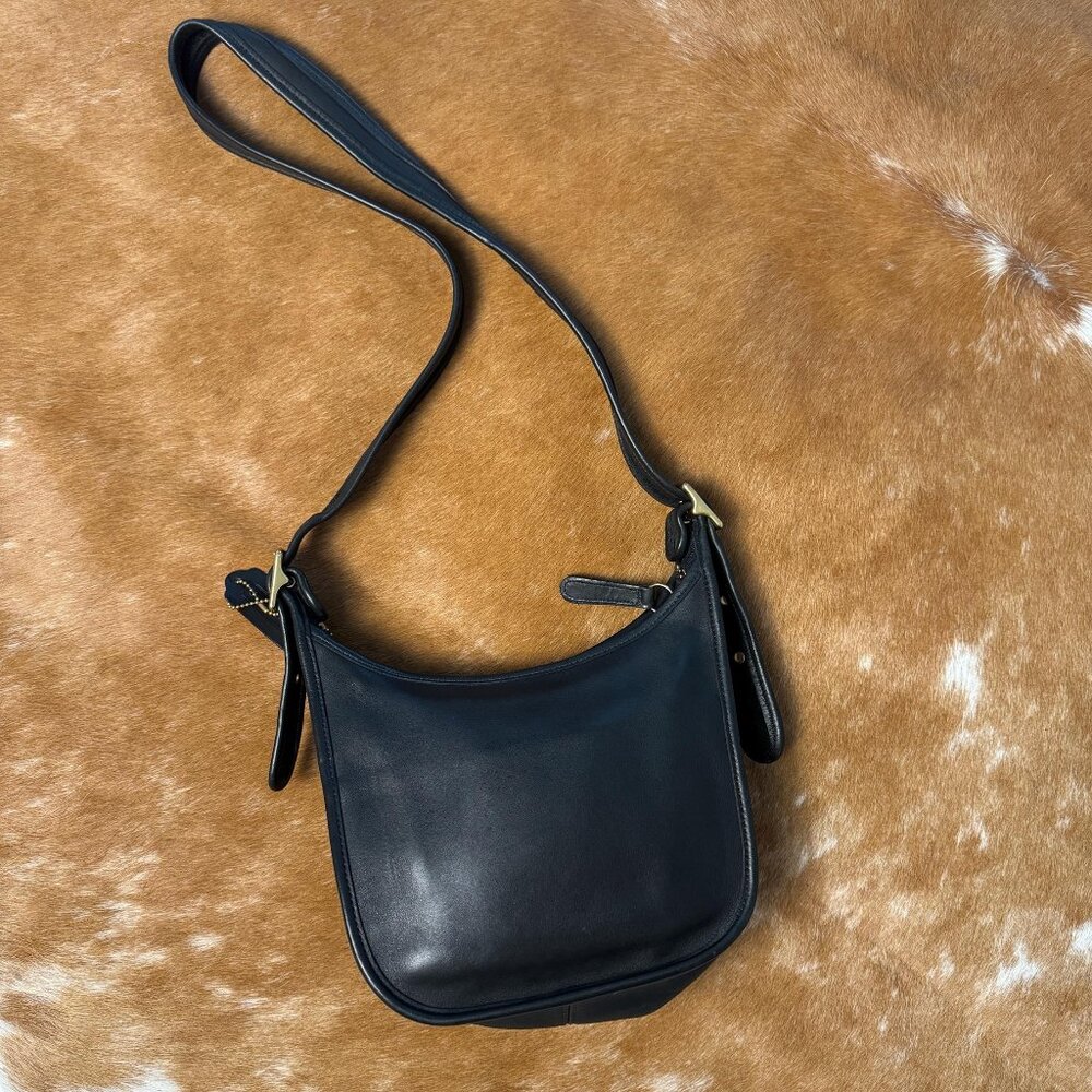 Vintage Coach Janice Legacy Black Leather Shoulder Bag